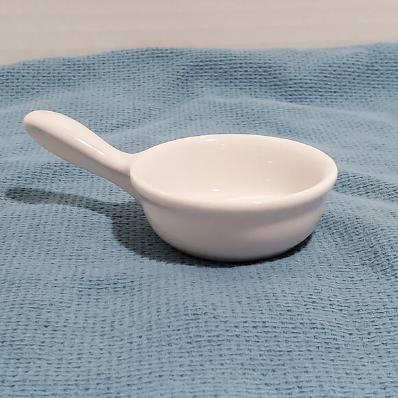 Vintage Revol La Porcelaine Tiny Handled Pan White Made in France 062807 - Picture 7 of 16